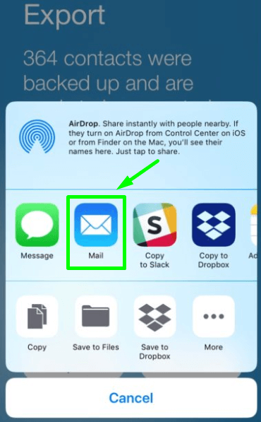 How To Backup iPhone Contact Using Third-Party App step 2